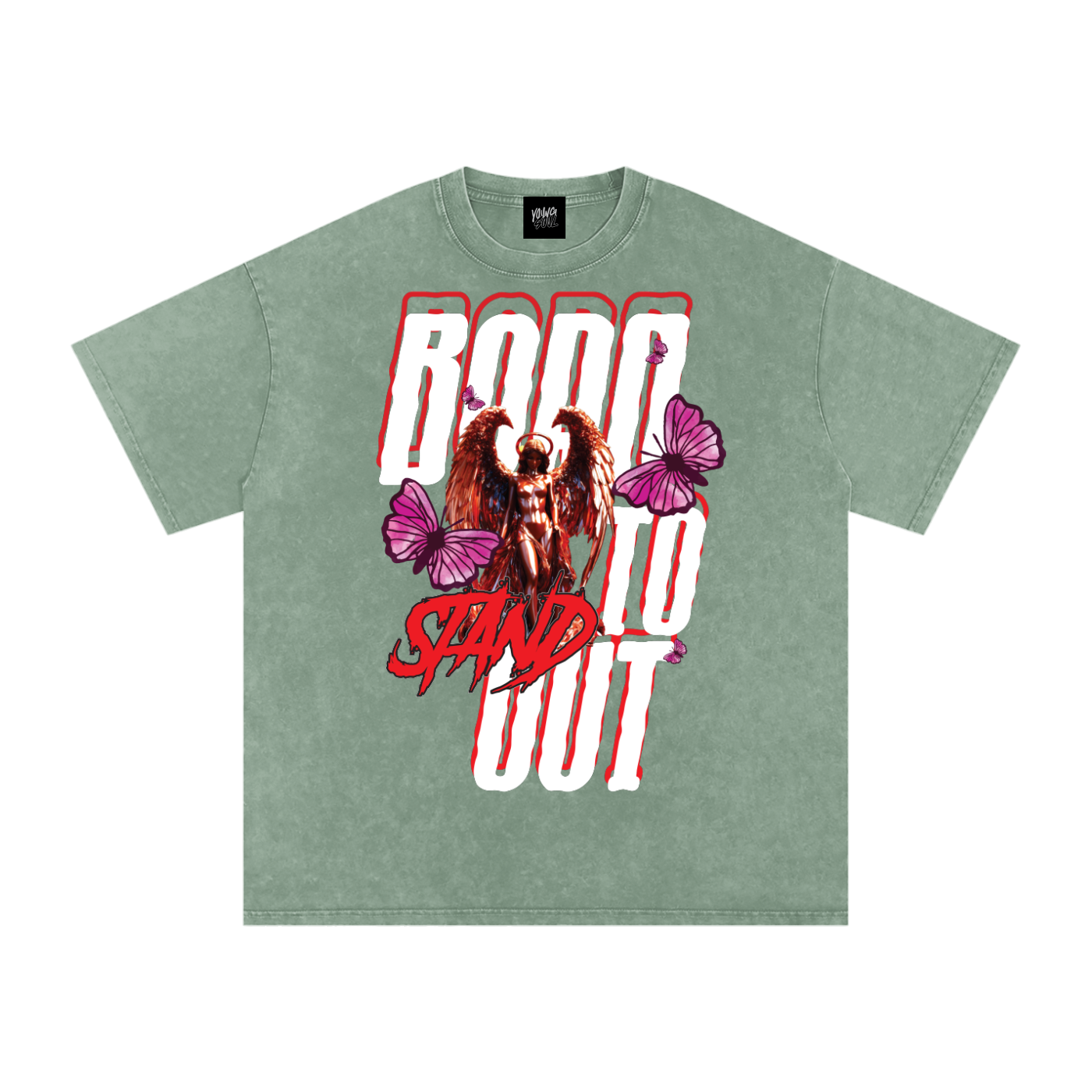 Born to Stand Out Graphic Tee | Angel & Butterfly Streetwear